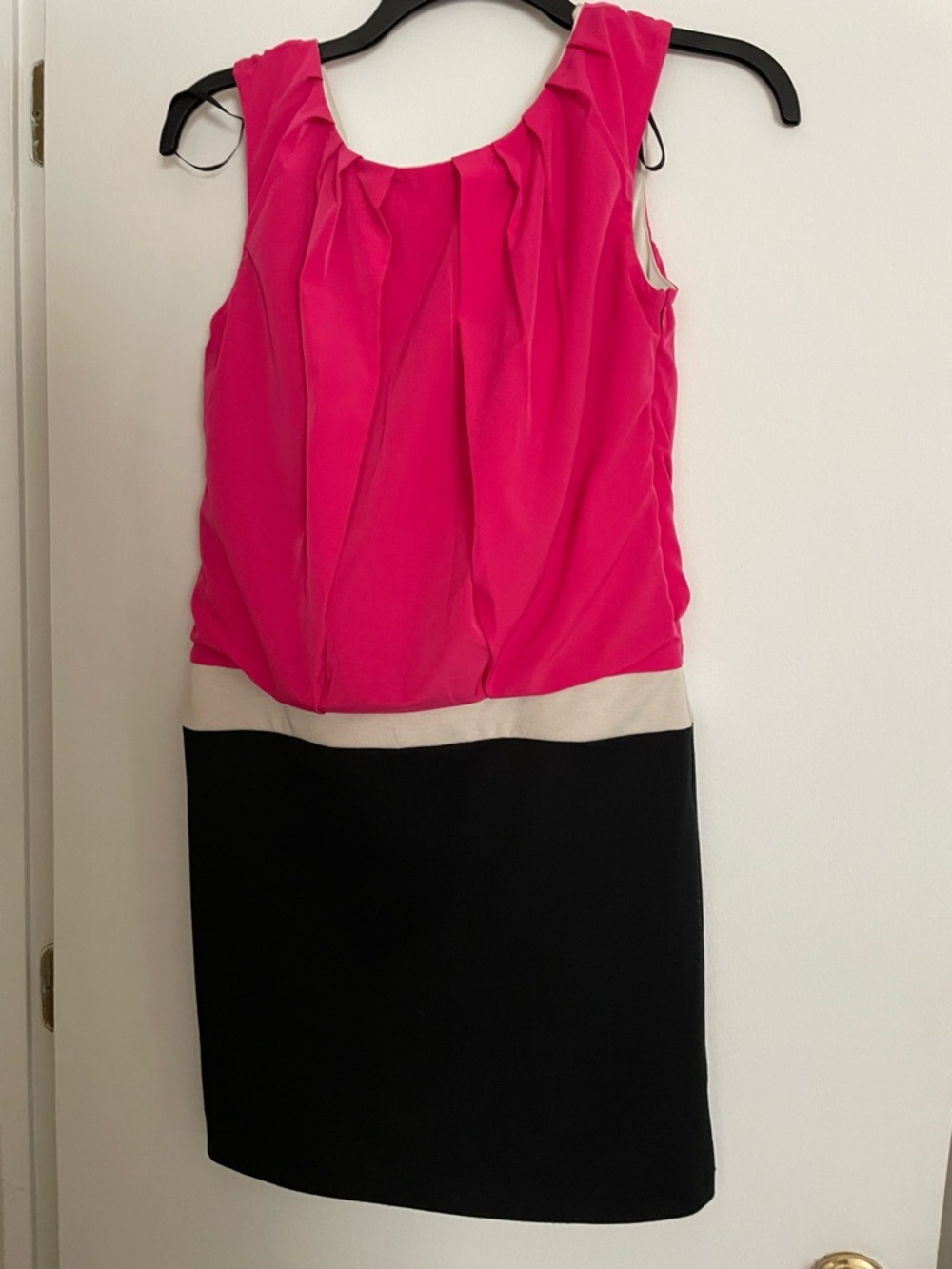 Worthington Pink, Cream and Black Colorblock Dress
